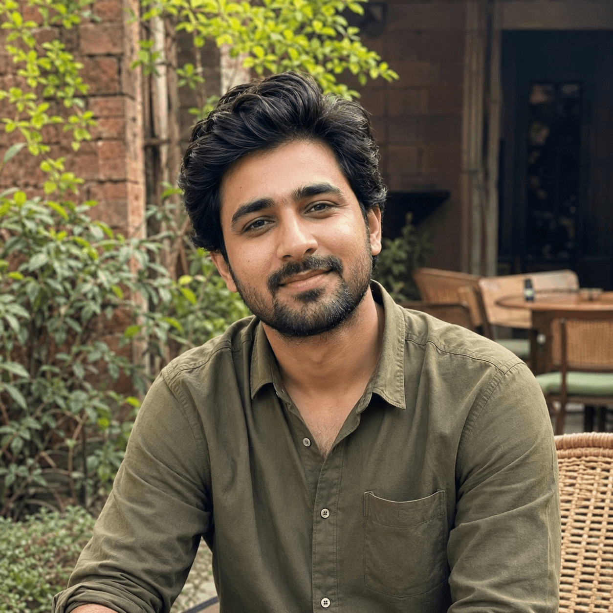 AI-generated portrait for demo creator Omar Qureshi